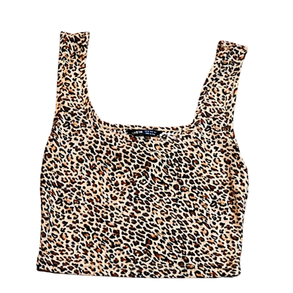 🎁Love Tree Ivory Linen Drawstring PaperBag Shorts & SHEIN Leopard print tank- S - Picture 7 of 16